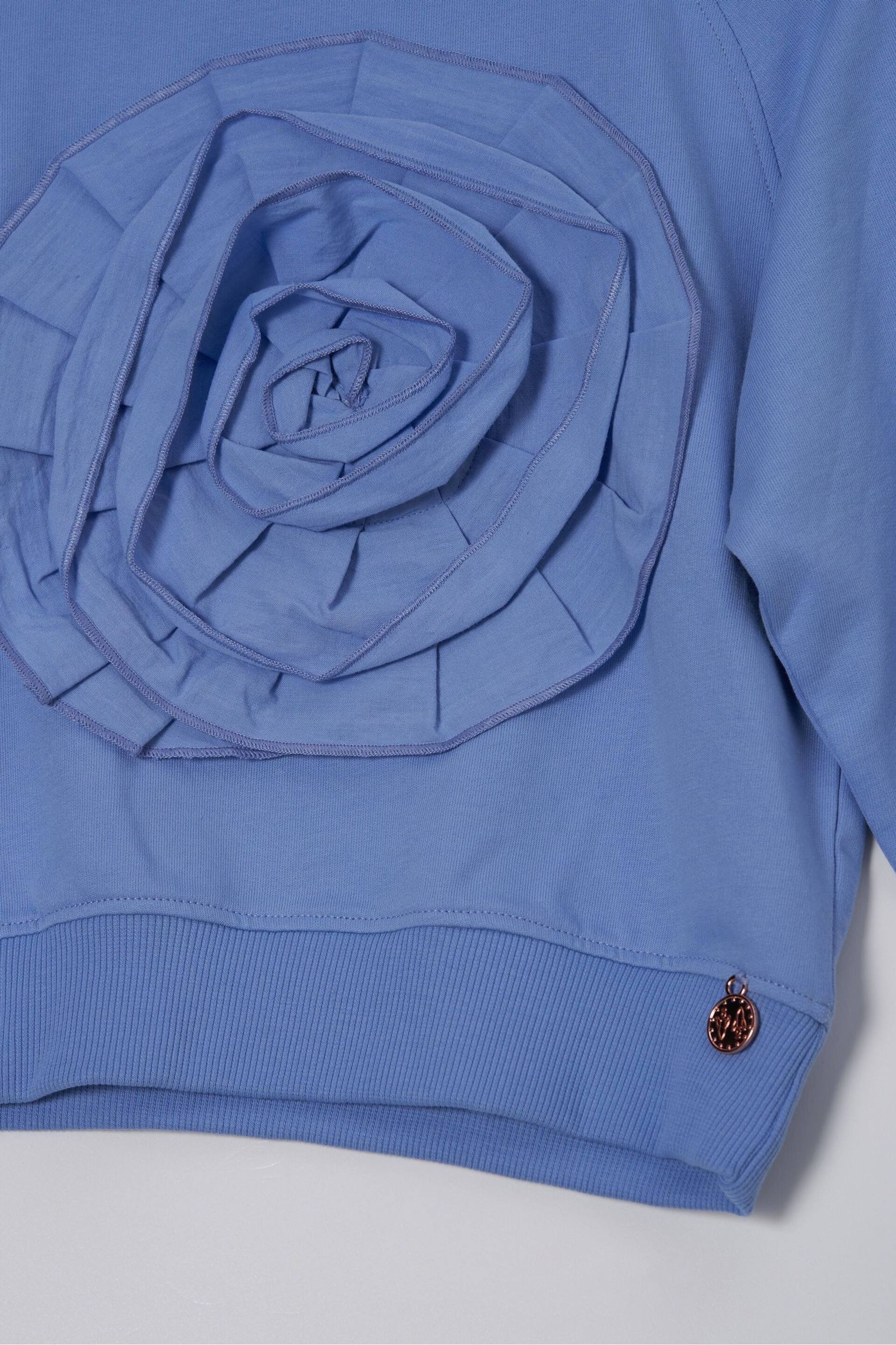 Angel & Rocket Blue Flora Corsage Sweatshirt - Image 5 of 5