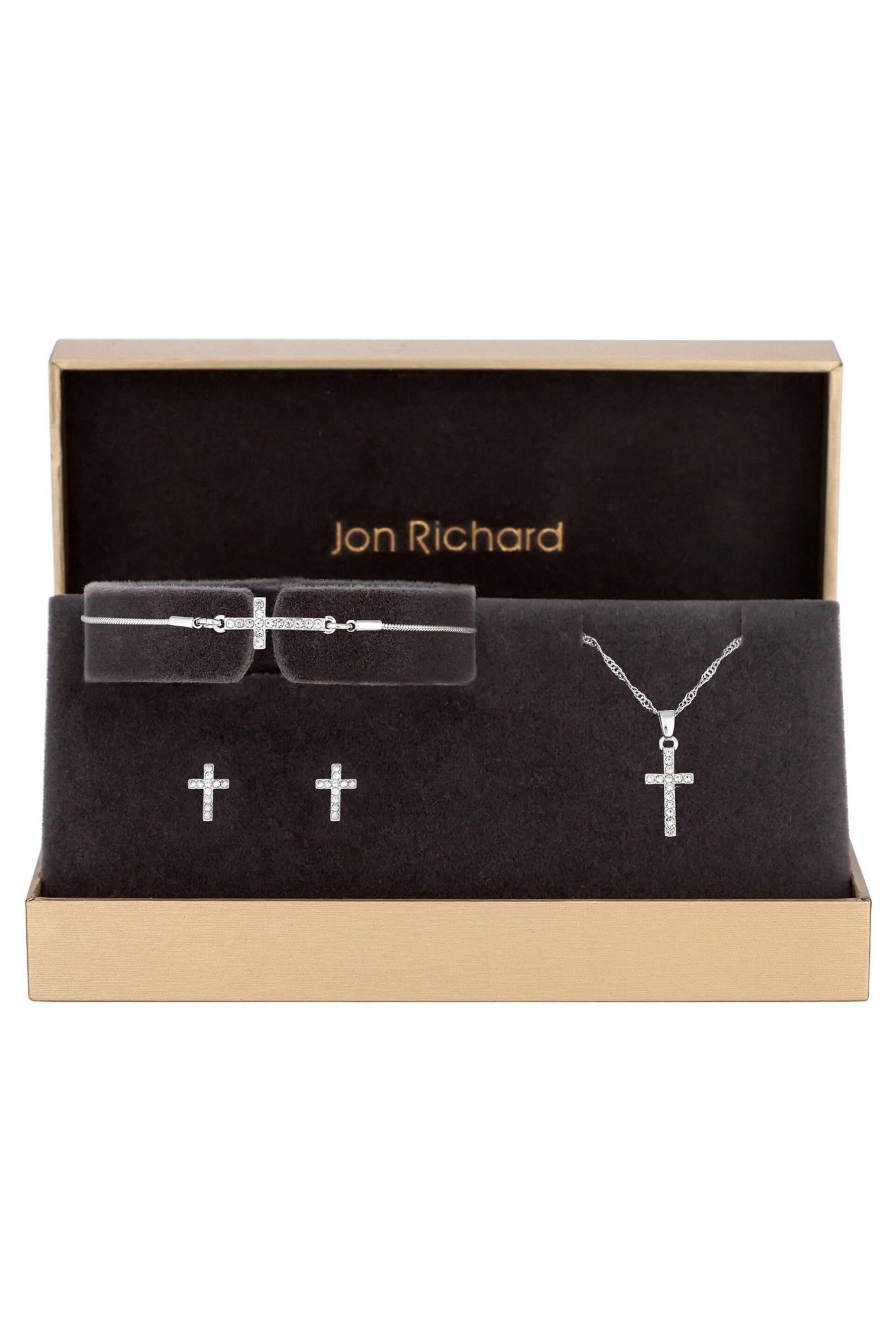 Jon Richard Silver Tone Cross Trio Set - Image 1 of 2