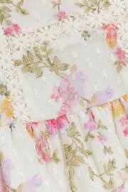 River Island Pink Mini Girls Floral Chiffon Dress - Image 4 of 4