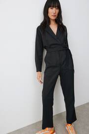 Oliver Bonas Wrap Wide Leg Black Jumpsuit - Image 1 of 8