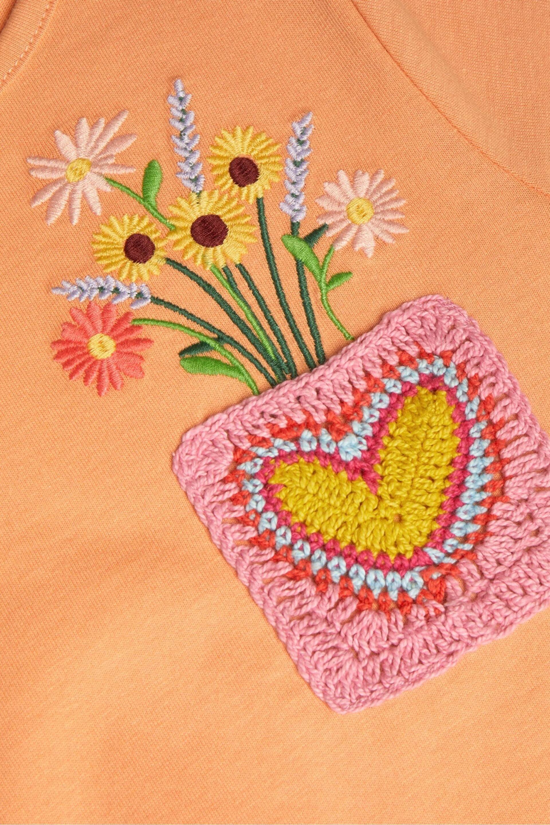 Monsoon Orange Crochet Pocket Top - Image 3 of 3