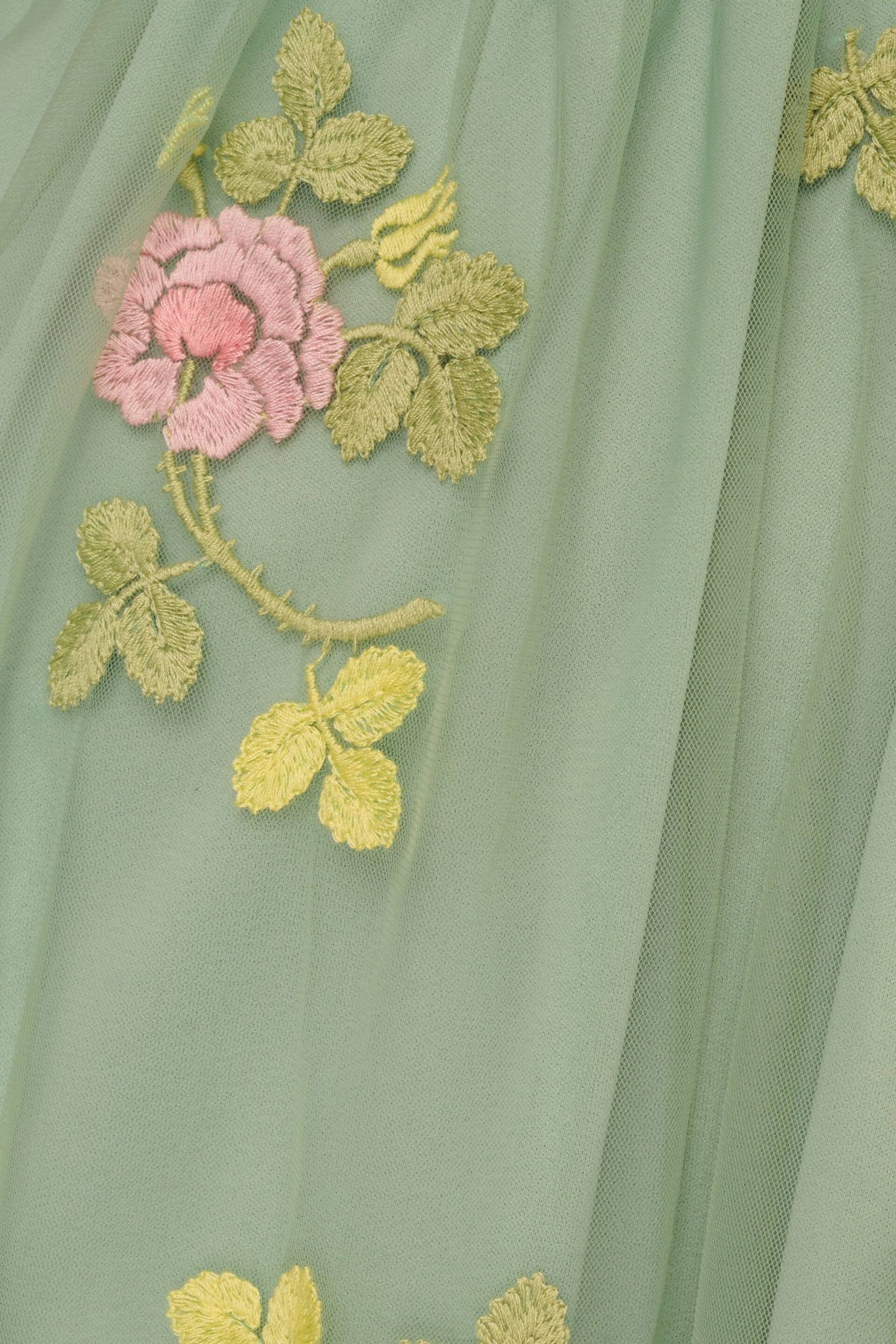 Adrianna Papell Green Embroidered Maxi Dress - Image 7 of 7