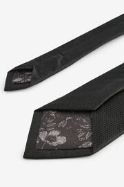 Black Textured Silk Tie - Image 3 of 3