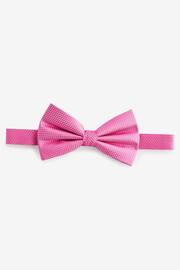 Fuchsia Pink Textured Silk Bow Tie - Image 1 of 4