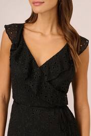 Adrianna Papell Ruffle Midi Black Dress - Image 4 of 7