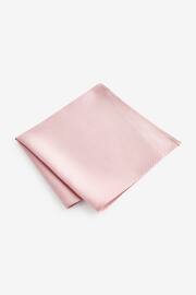 Icy Pink Textured Silk Lapel Pin And Pocket Square Set - Image 2 of 3
