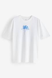 White Graffiti Back Print T-Shirt - Image 5 of 8