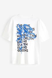 White Graffiti Back Print T-Shirt - Image 6 of 8