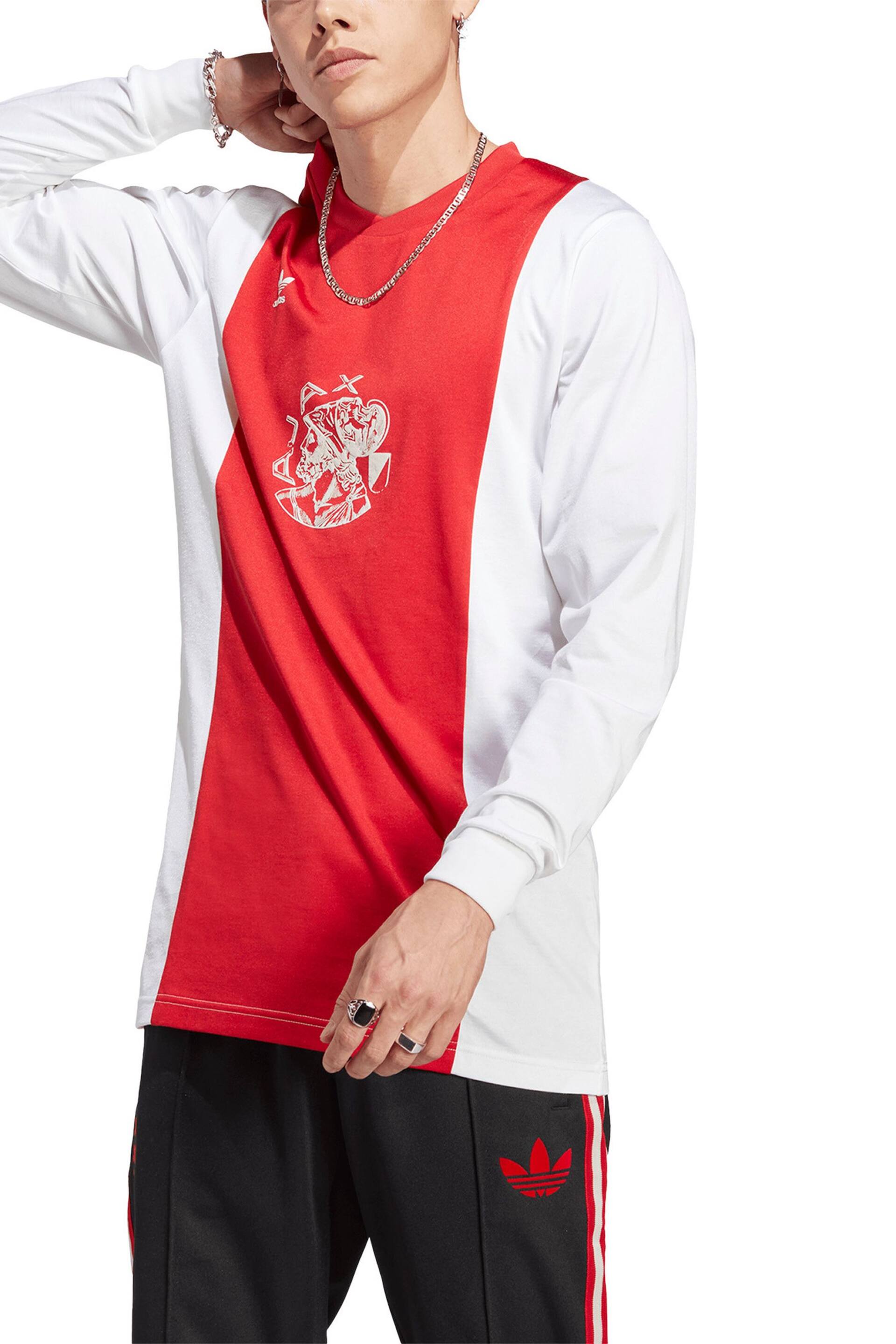 adidas Red Ajax x Originals OG Long Sleeve Jersey - Image 1 of 3