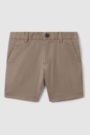 Reiss Mushroom Brown Wicket Junior Casual Chino Shorts - Image 2 of 4