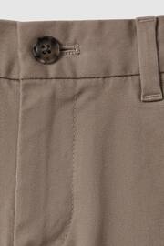 Reiss Mushroom Brown Wicket Junior Casual Chino Shorts - Image 4 of 4