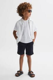 Reiss Navy Wicket Teen Casual Chino Shorts - Image 2 of 5