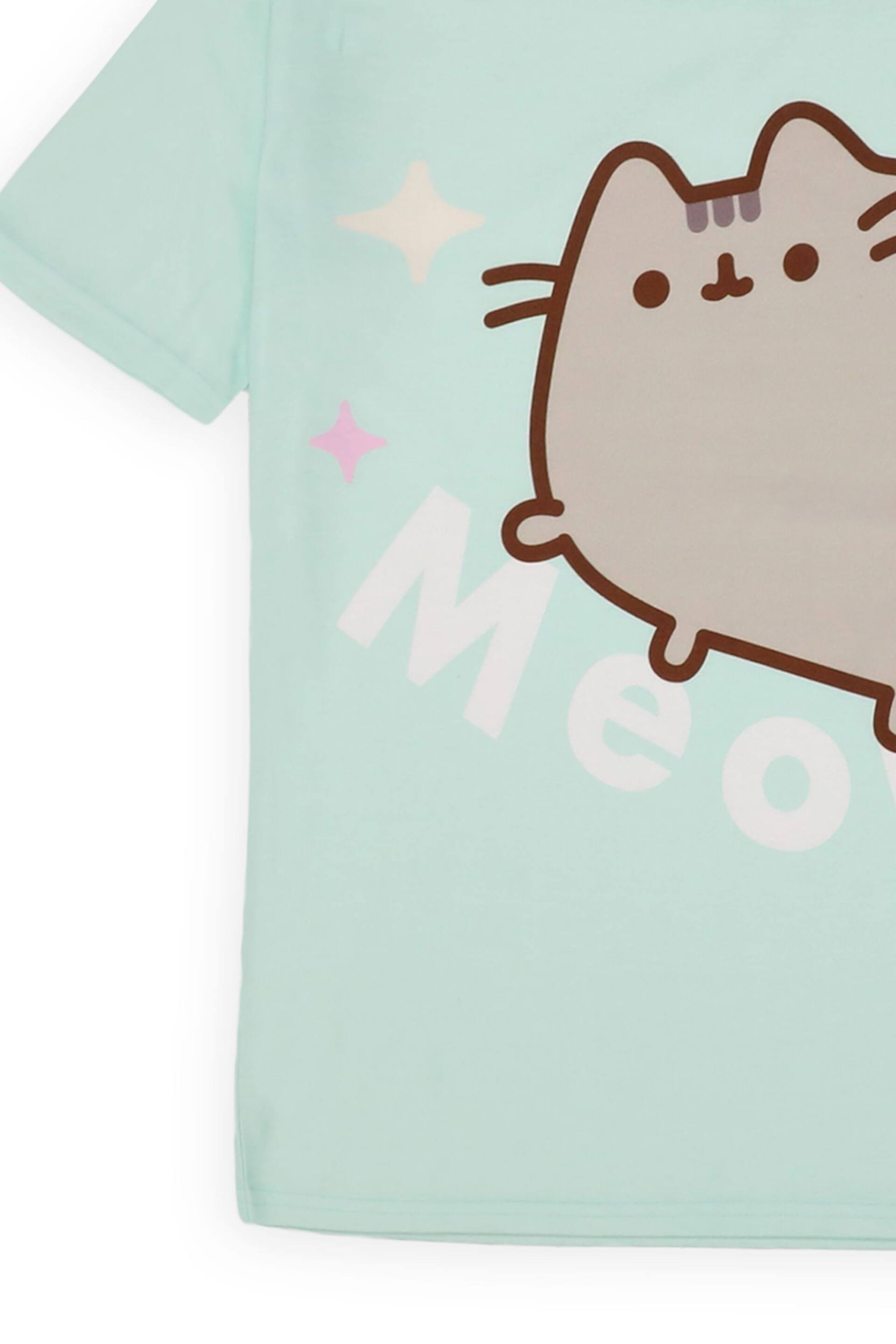 Vanilla Underground Green Girls Pusheen Long Leg Pyjamas - Image 4 of 5