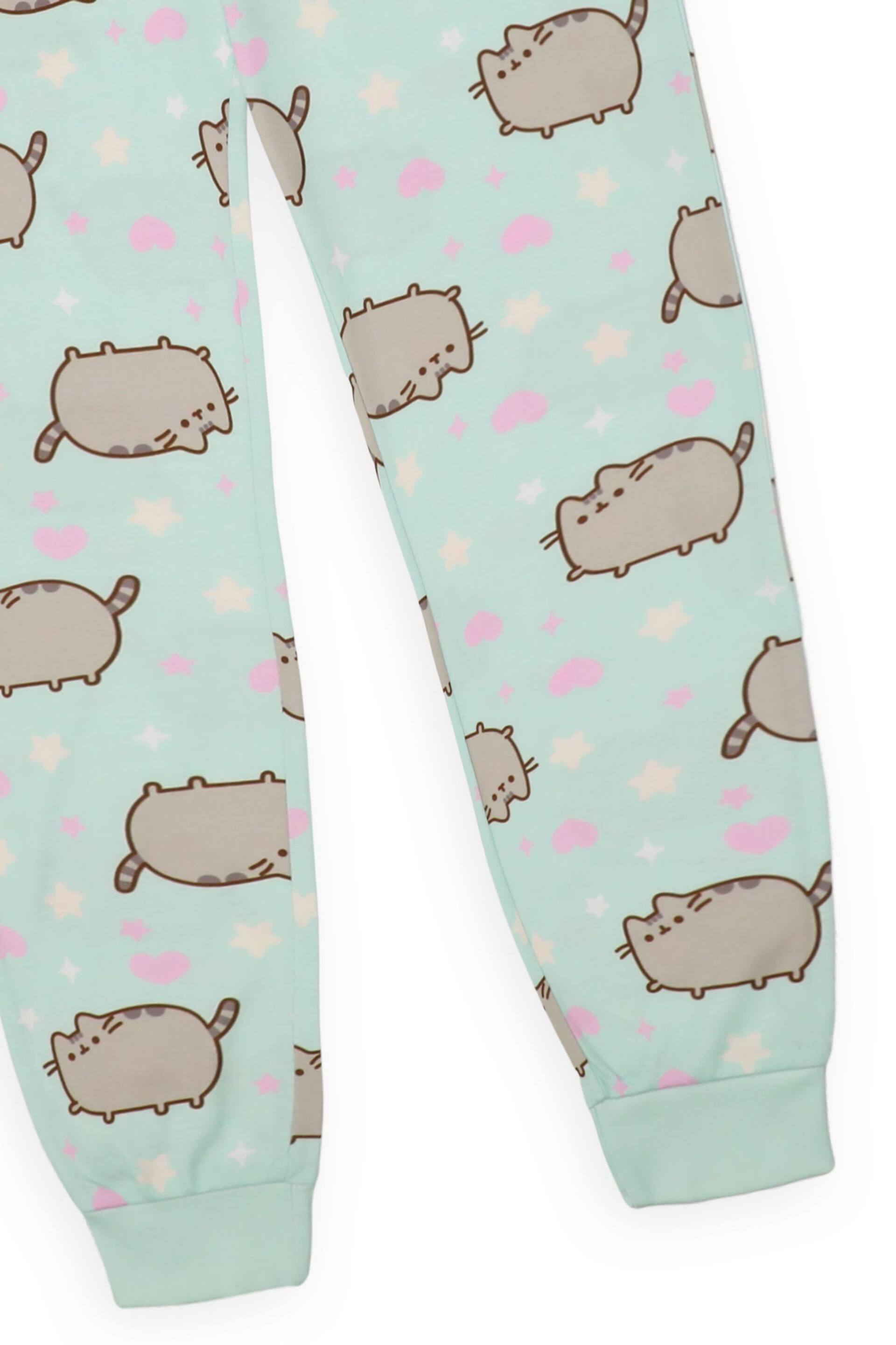 Vanilla Underground Green Girls Pusheen Long Leg Pyjamas - Image 5 of 5