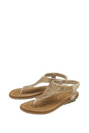 Lotus Gold Toe-Post Sandals - Image 2 of 3