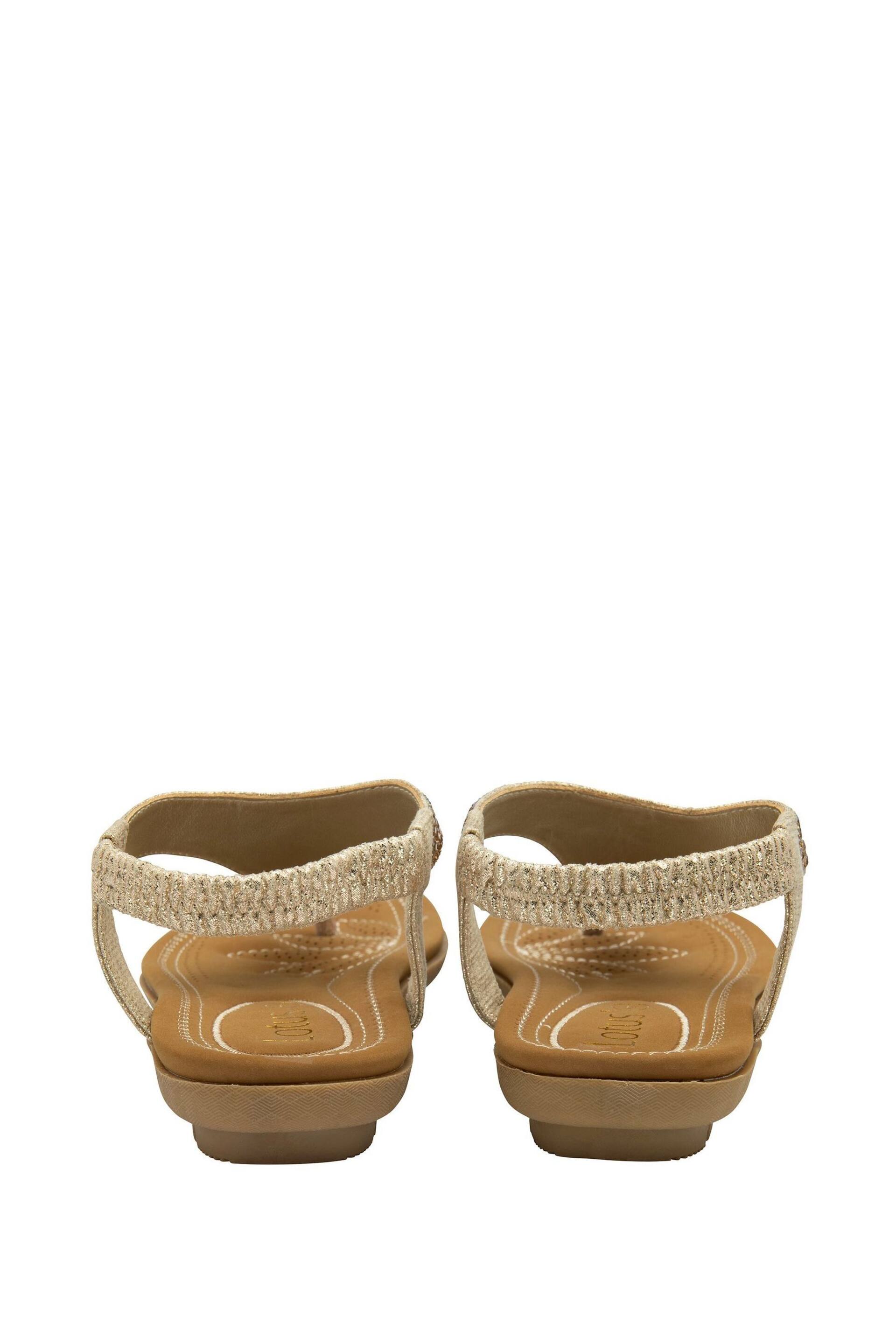 Lotus Gold Toe-Post Sandals - Image 3 of 3