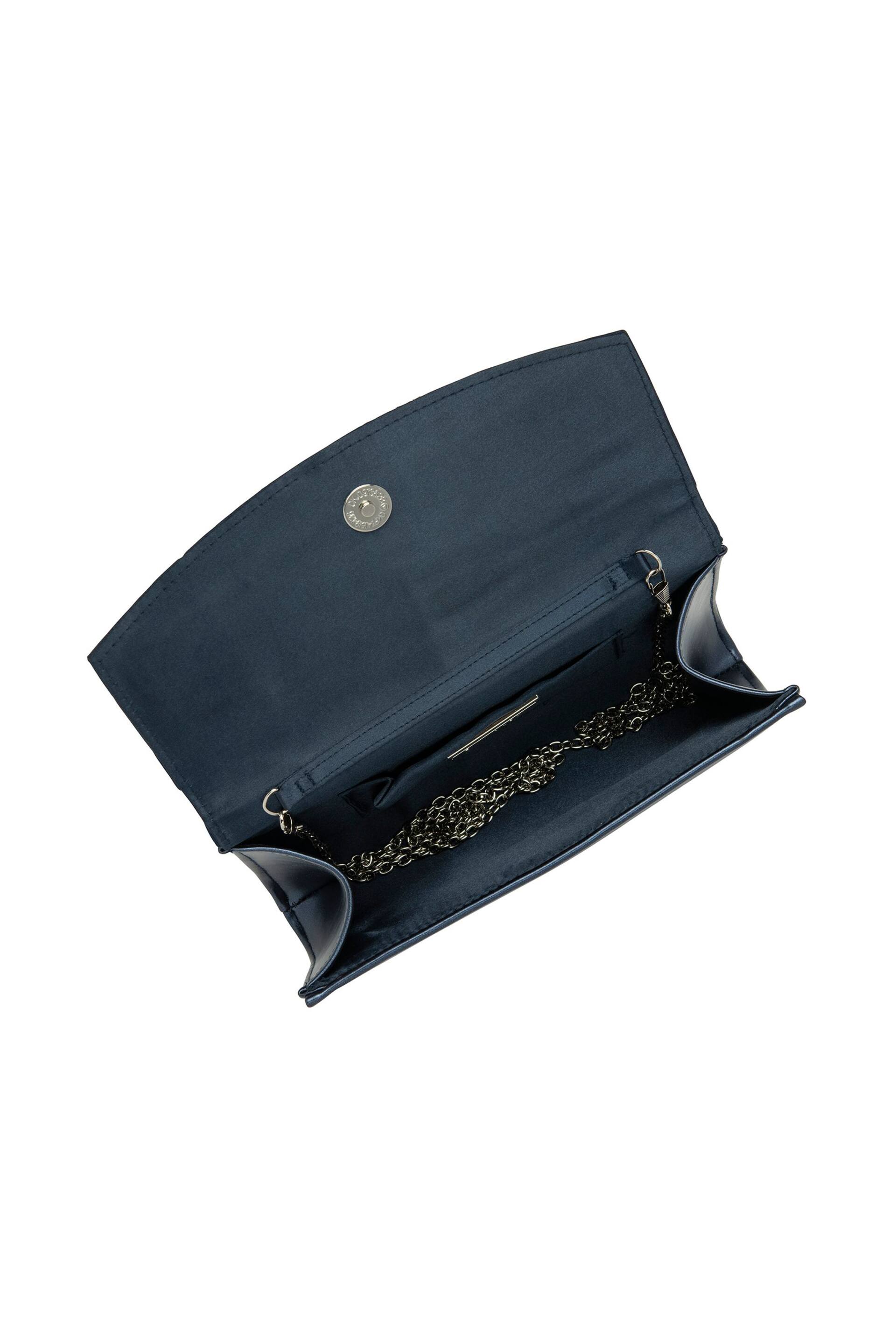 Lotus Blue Clutch Bag With Chain - Image 4 of 4