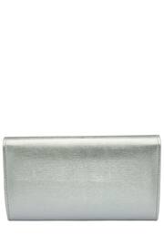 Lotus Silver Clutch Bag With Chain - Image 2 of 4