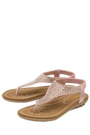 Lotus Pink Toe-Post Sandals - Image 2 of 4