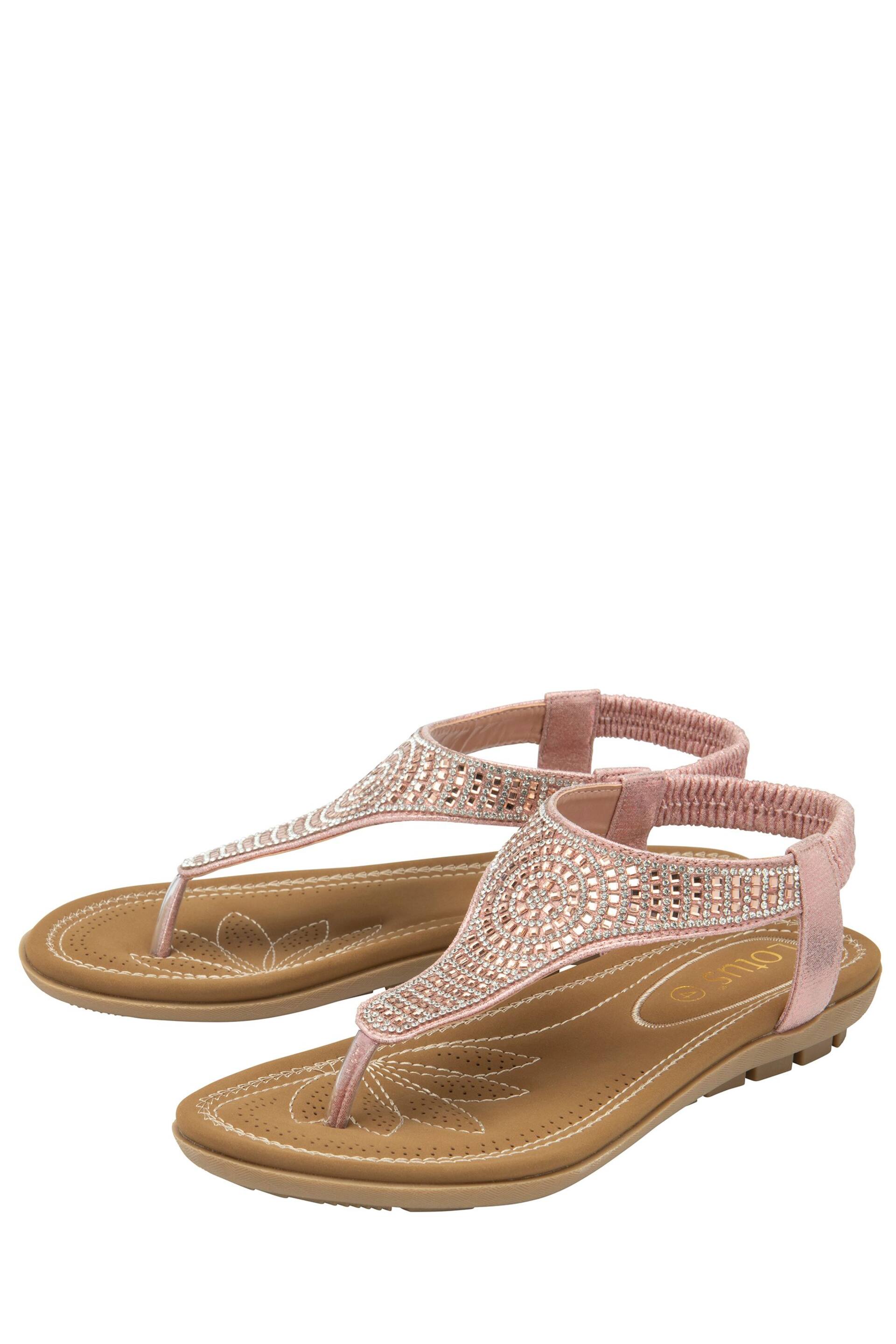 Lotus Pink Toe-Post Sandals - Image 2 of 4