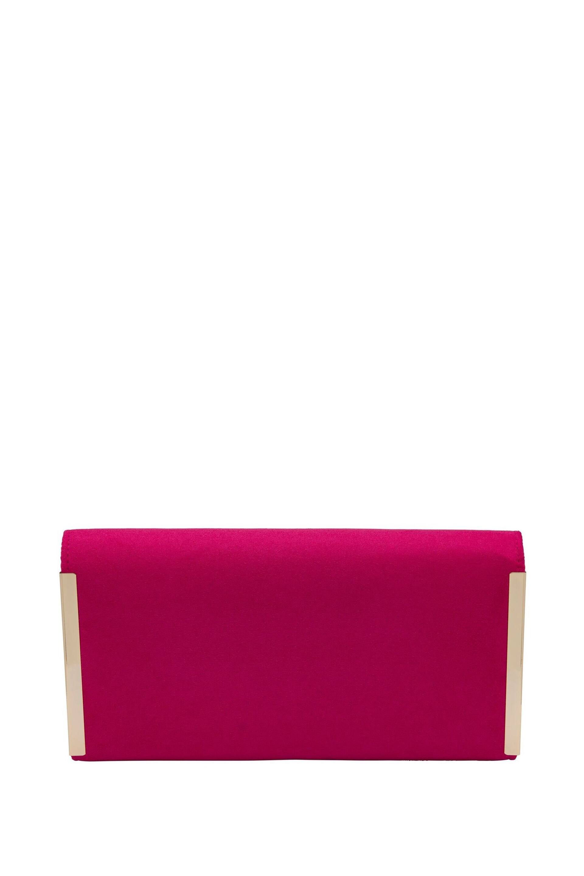 Lotus Pink Clutch Bag With Chain - Image 2 of 4