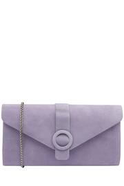 Lotus Purple Clutch Bag With Chain - Image 1 of 4