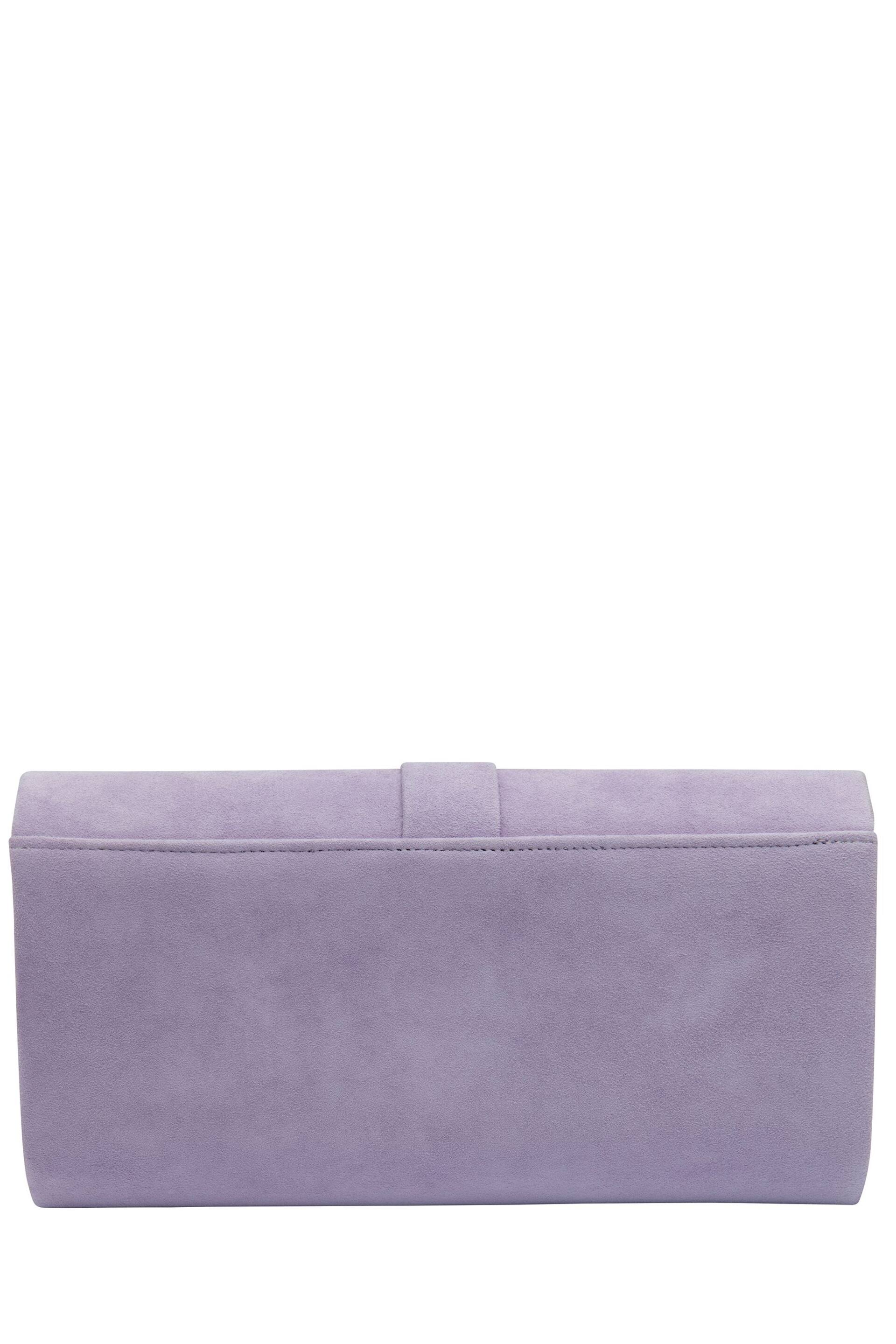 Lotus Purple Clutch Bag With Chain - Image 2 of 4