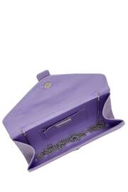 Lotus Purple Clutch Bag With Chain - Image 3 of 4