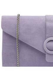 Lotus Purple Clutch Bag With Chain - Image 4 of 4