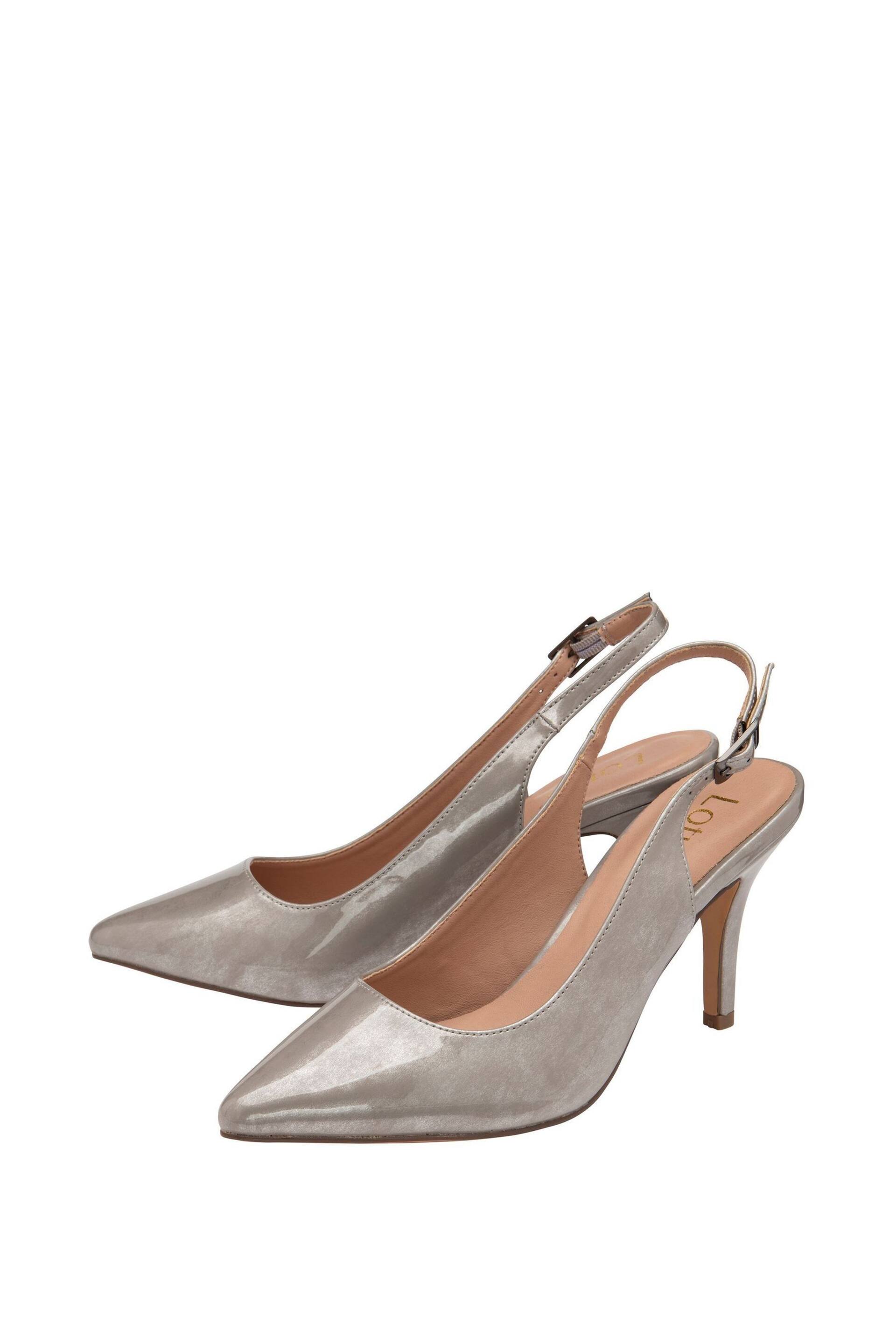 Lotus Grey Slingback Court Shoes - Image 2 of 4
