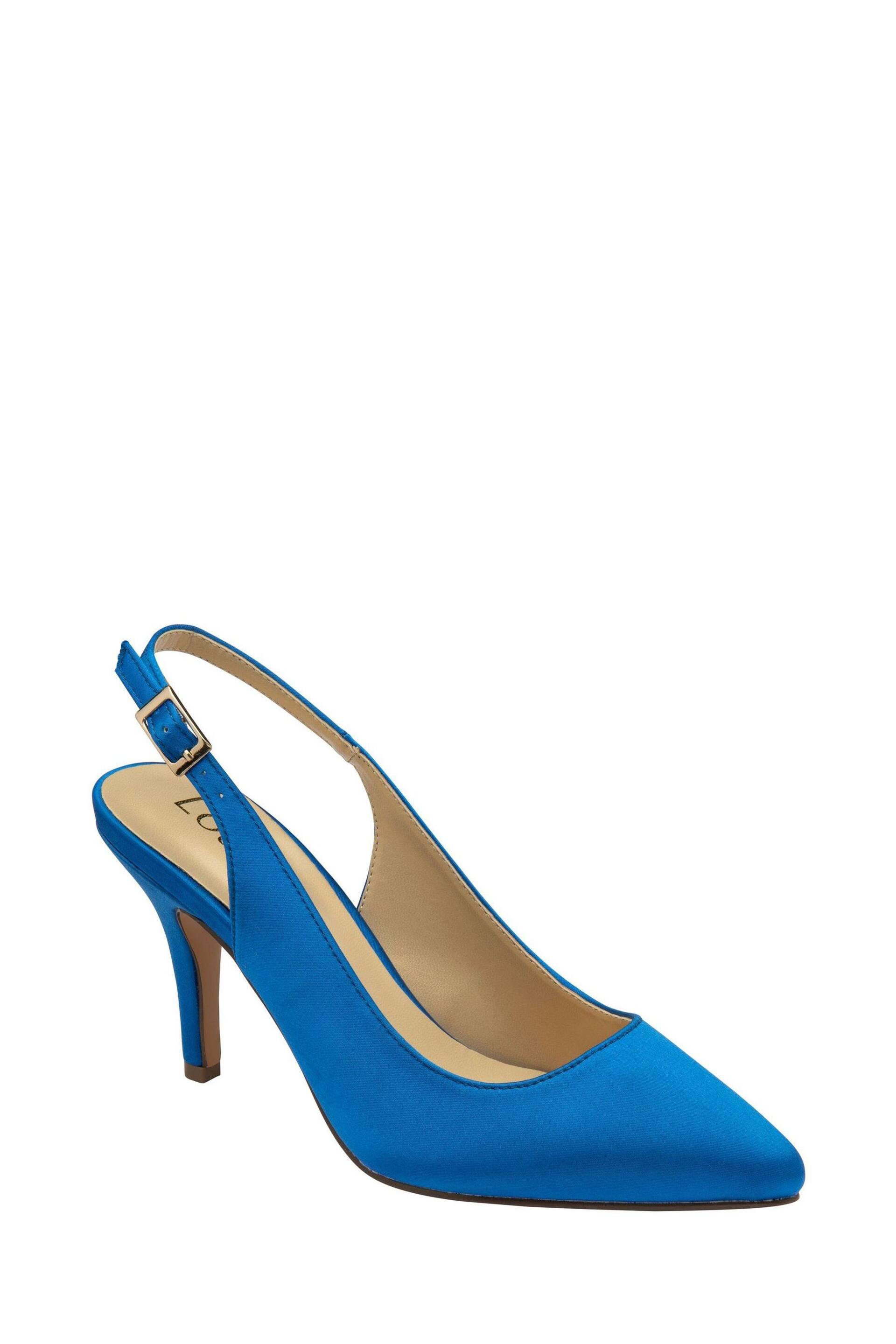 Lotus Blue Slingback Court Shoes - Image 1 of 4