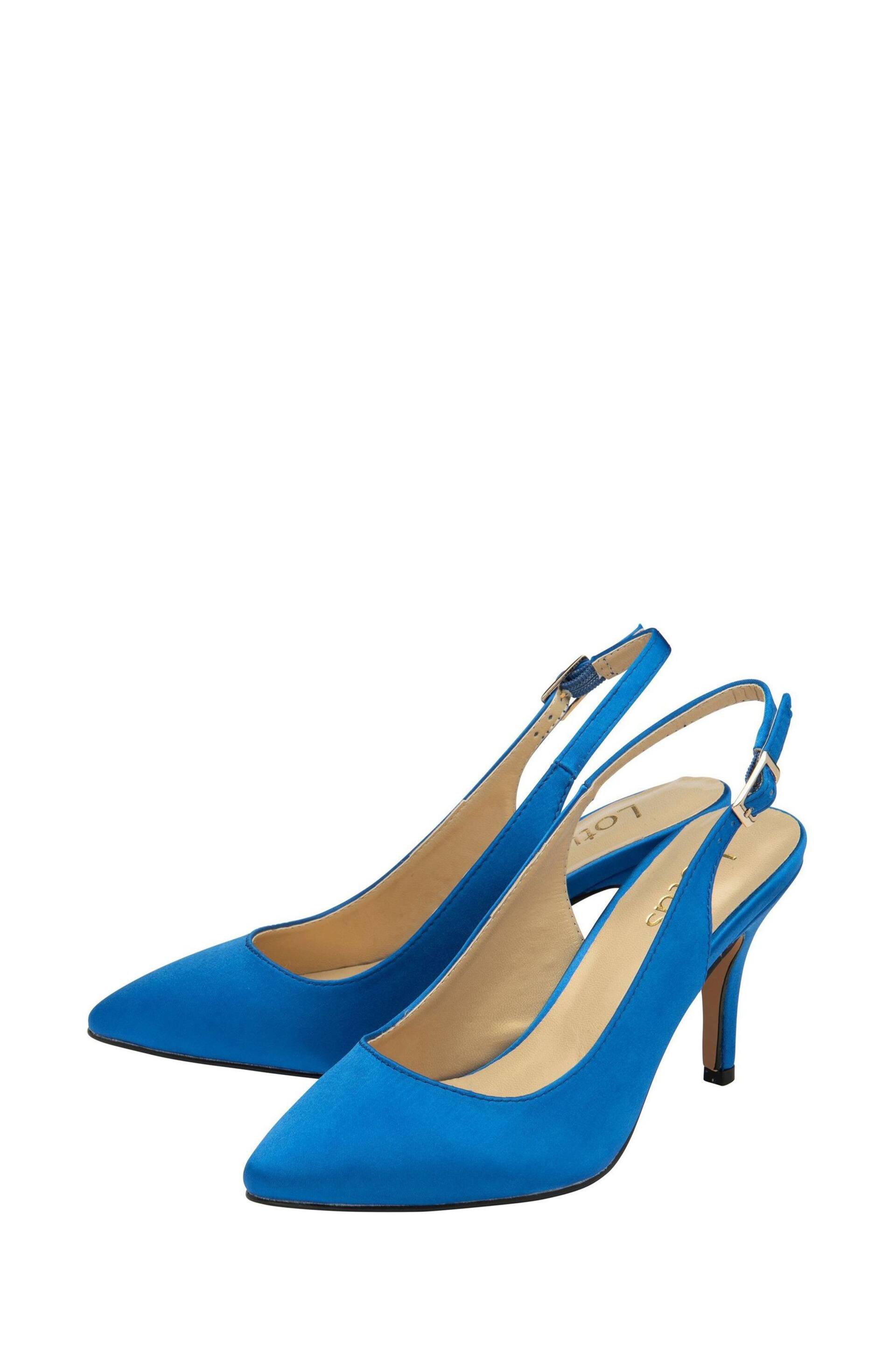 Lotus Blue Slingback Court Shoes - Image 2 of 4