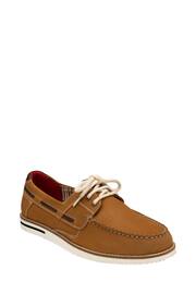 Lotus Brown Leather Boat Shoes - Image 1 of 4