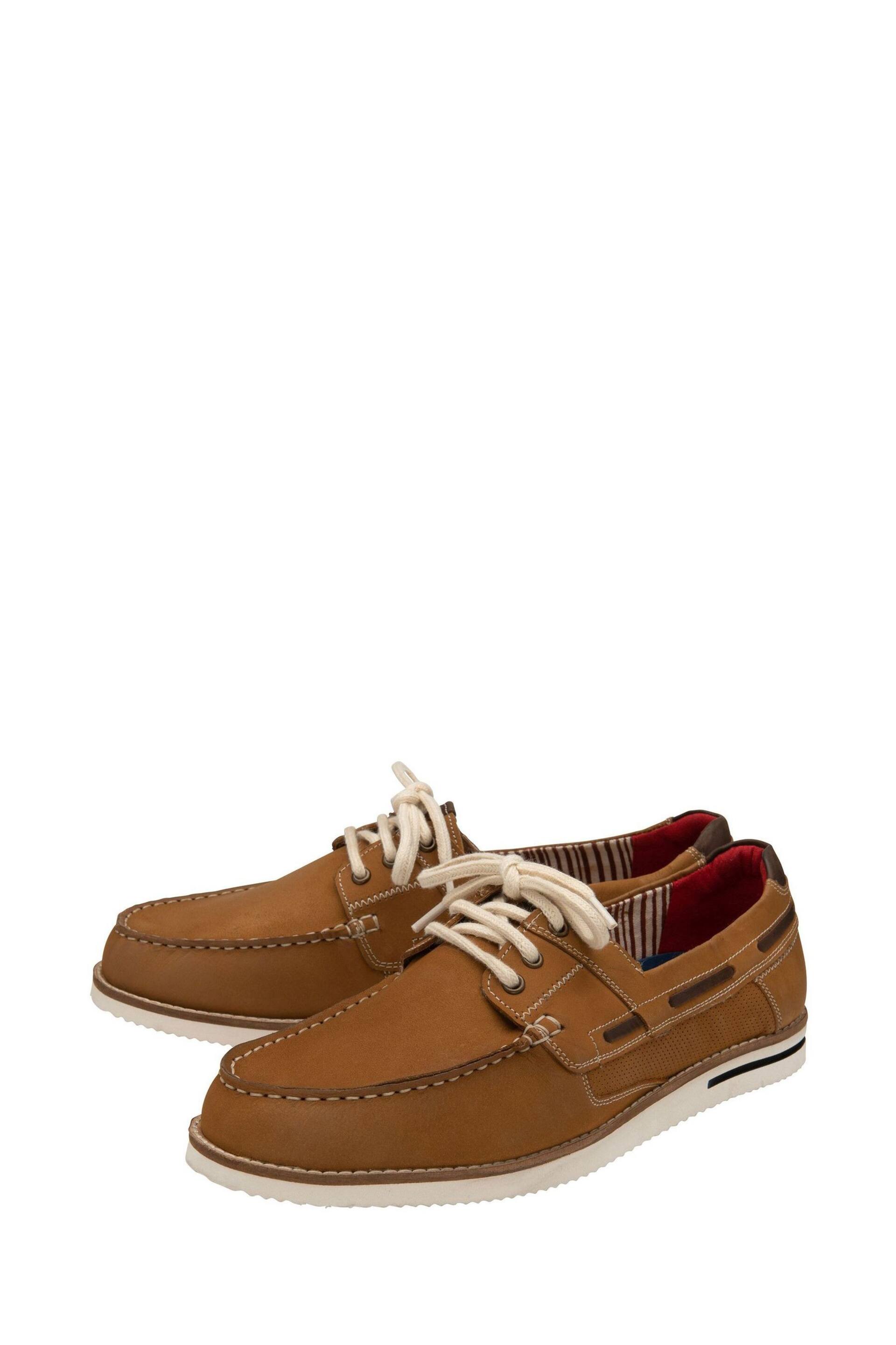 Lotus Brown Leather Boat Shoes - Image 2 of 4