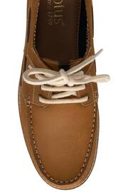 Lotus Brown Leather Boat Shoes - Image 4 of 4
