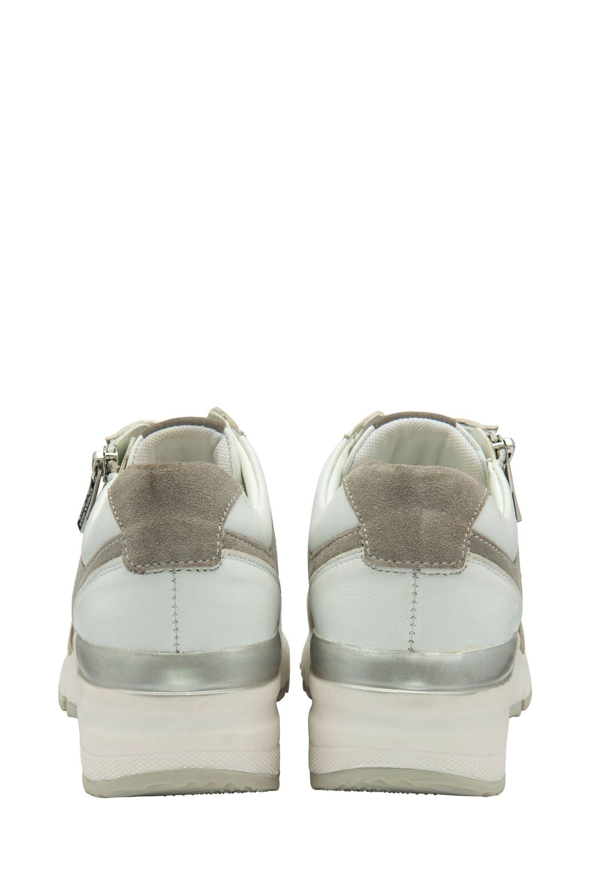 Lotus White Zip-Up Wedge Trainers - Image 3 of 4
