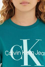 Calvin Klein Green Monogram T-Shirt - Image 3 of 4