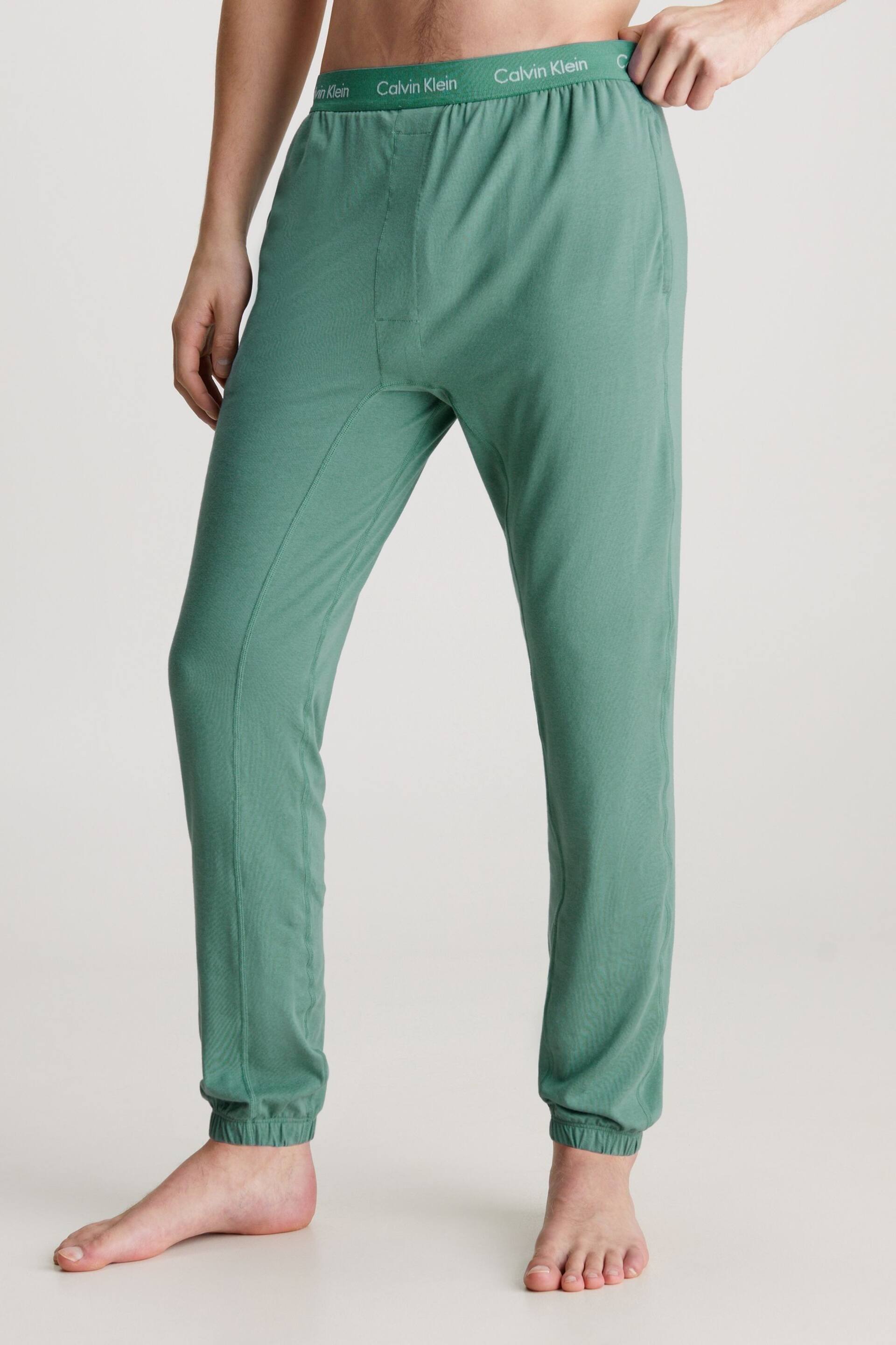 Calvin Klein Green Detailed Waistband Joggers - Image 1 of 4