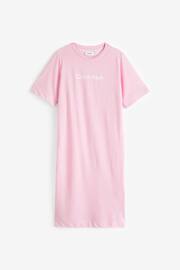 Calvin Klein Pink Slogan Nightdress - Image 1 of 1