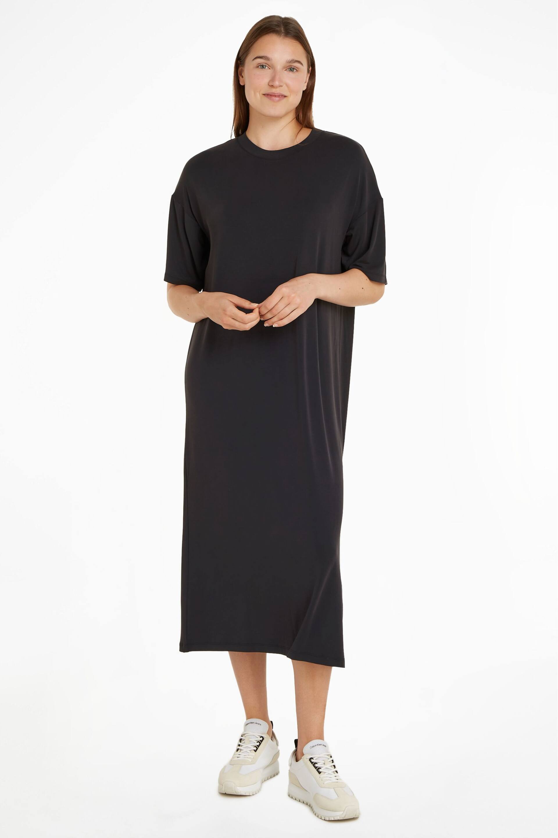 Calvin Klein Black T-Shirt Dress - Image 1 of 6