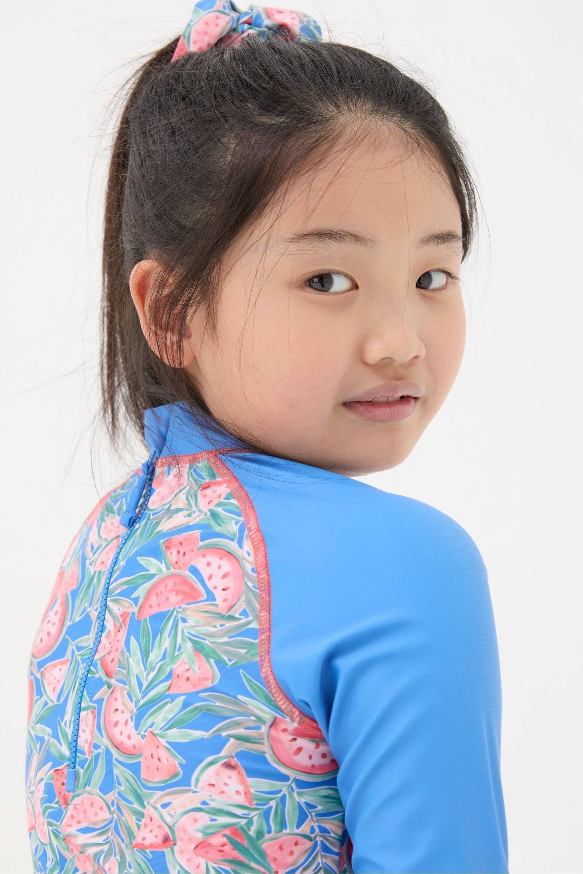 FatFace Blue Watermelon Rash Vest - Image 3 of 5