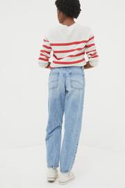 FatFace Light Blue Cara Barrel Leg Jeans - Image 2 of 6