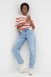 FatFace Light Blue Cara Barrel Leg Jeans - Image 5 of 6