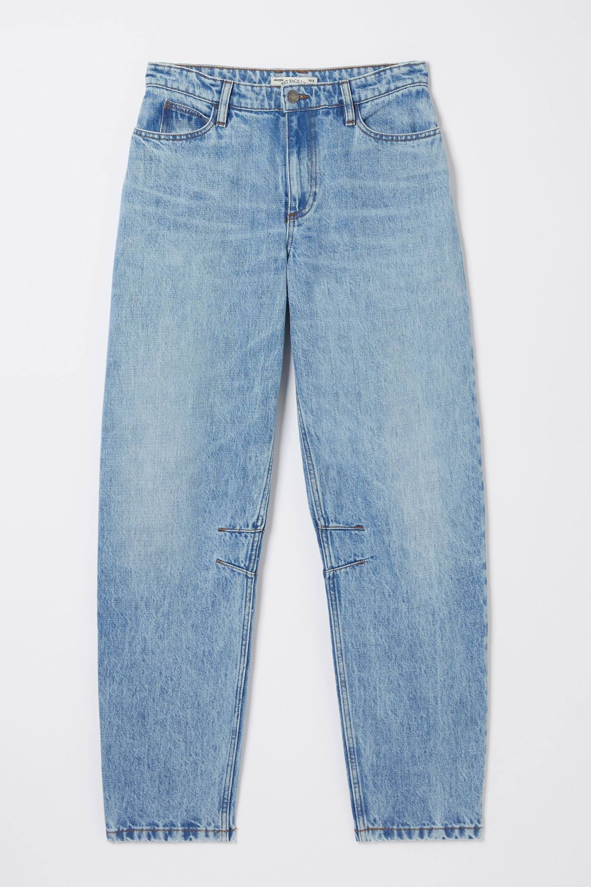 FatFace Light Blue Cara Barrel Leg Jeans - Image 6 of 6