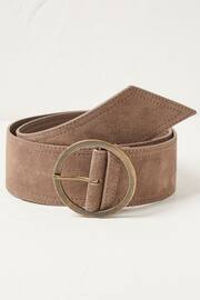 FatFace Natural Wide Suede Waist Belt - Image 1 of 2