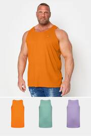 BadRhino Big & Tall Violet Purple/Mineral Blue/Orange Vests 3 Pack - Image 1 of 6