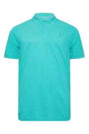 BadRhino Big & Tall Blue/Pink/Teal 3 Pack Polo Shirts - Image 5 of 6