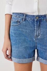 Hush Blue Chrome 100% Cotton Denim Shorts - Image 4 of 5