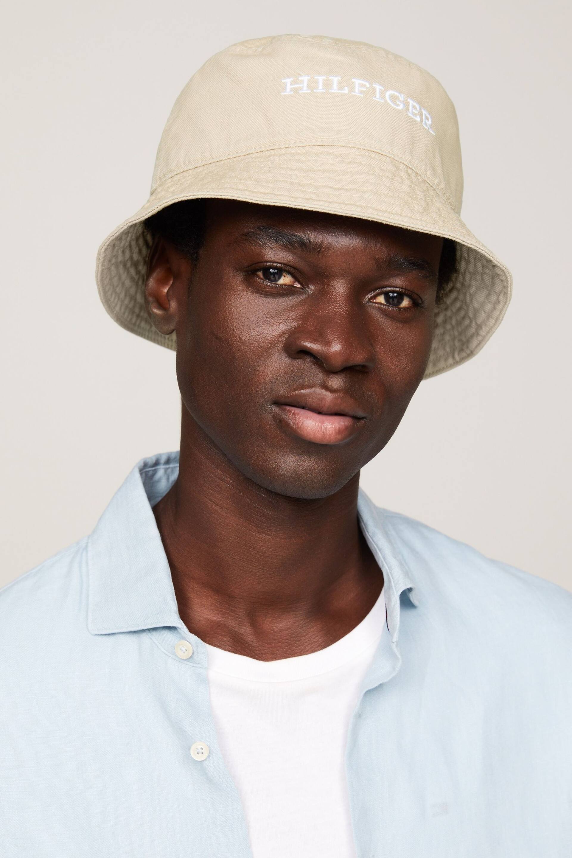 Tommy Hilfiger Cream Monotype Soft Bucket Hat - Image 1 of 3