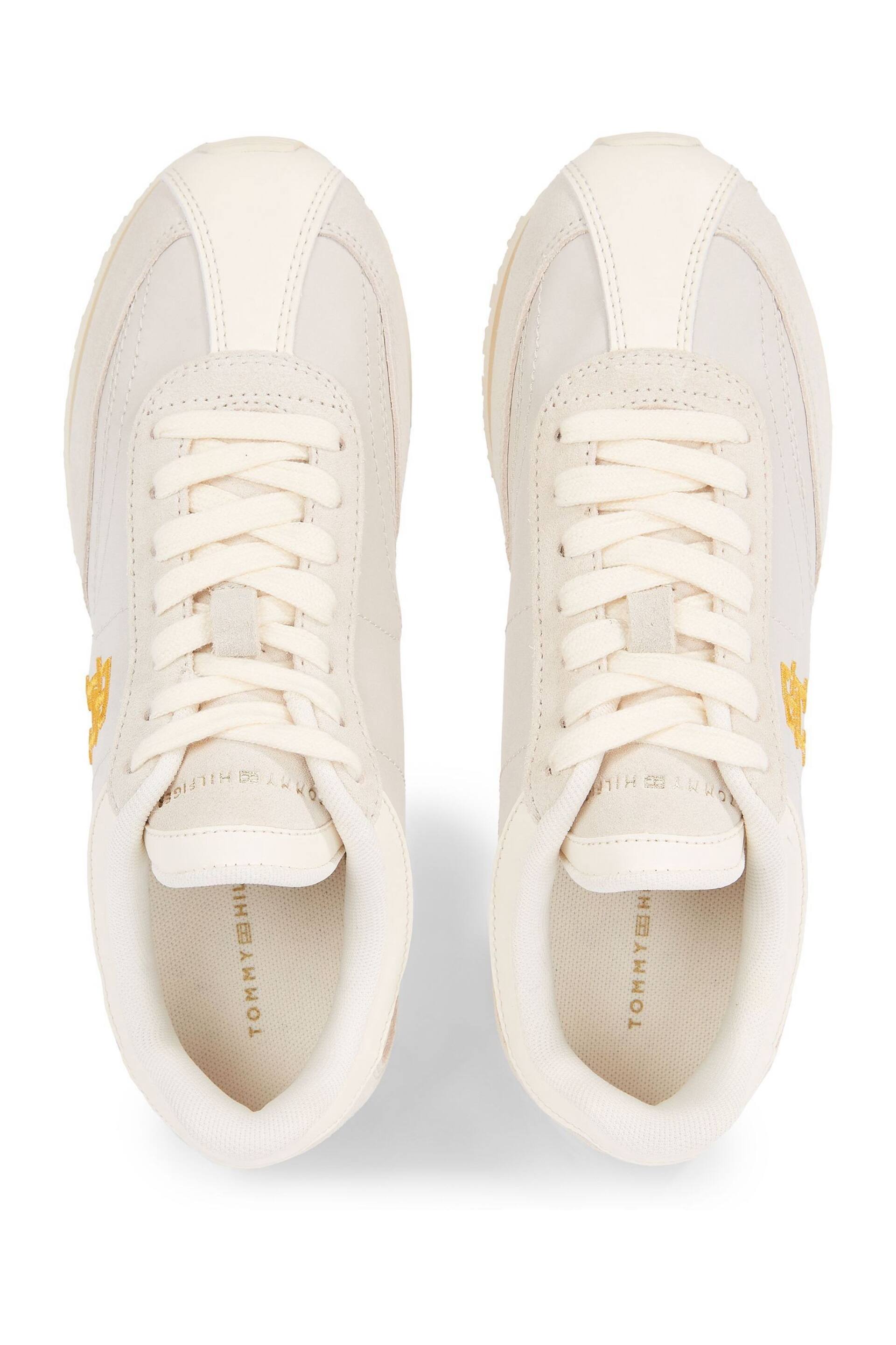Tommy Hilfiger Cream Heritage Trainers - Image 3 of 4